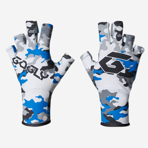 [낚시전용장갑] 고글리 낚시장갑 - 블루카모 Fishing Gloves - Blue Camo